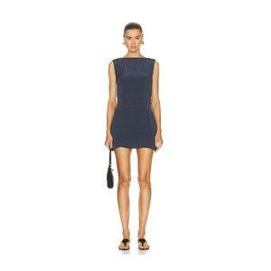 NEVER WORN St. Agni TEXTURED OPEN BACK MINI DRESS - INK